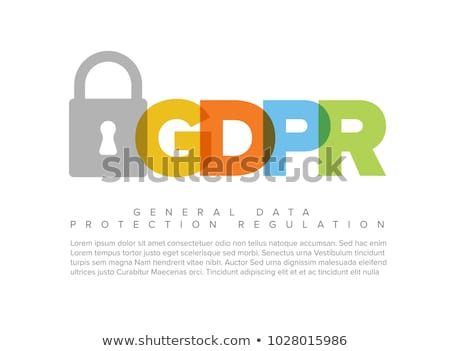 Stock photo: European Gdpr Concept Flyer Template Illustration