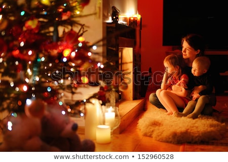 Сток-фото: Family Together On Christmas Scene