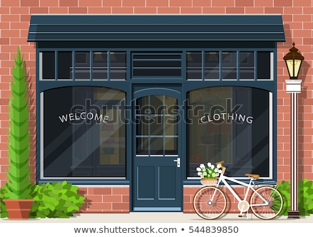 Сток-фото: Shopping Shops Stores With Luxury Clothes Vector