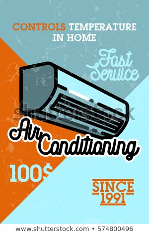 [[stock_photo]]: Color Vintage Air Conditioning Banner