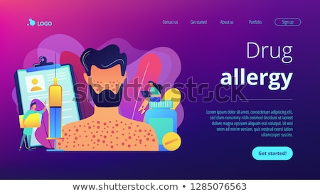 ストックフォト: Drug Allergy Concept Landing Page