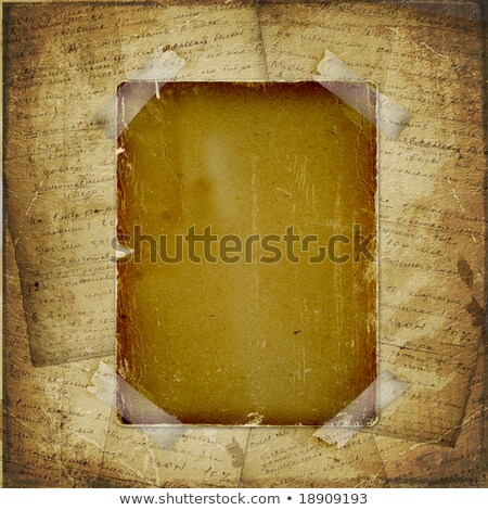 Foto stock: Torn Yellow Paper Fastened With Masking Tape Old Parchment