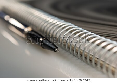 Foto stock: Blank Spiral Organizer Macro