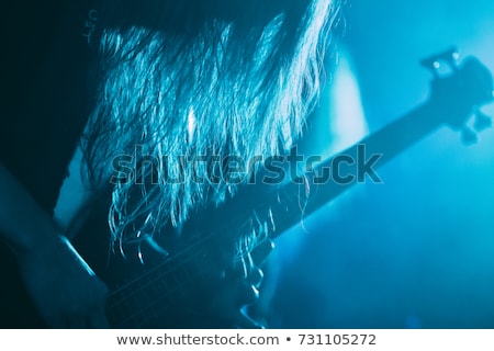 Foto stock: Bass Player Atmosphere