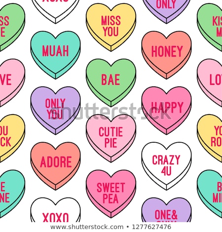 Foto stock: Heart Candies Pattern