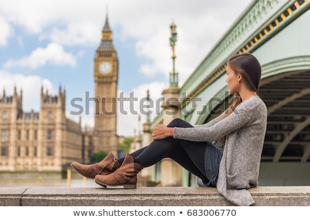 Stok fotoğraf: Sad And Alone In A Big City - Depressed Young Woman