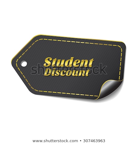 Сток-фото: Student Discount Golden Vector Icon Design