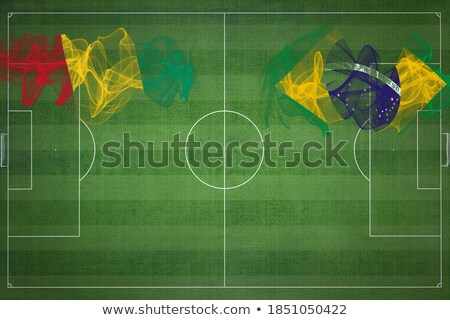 Stok fotoğraf: Brazil And Guinea Flags