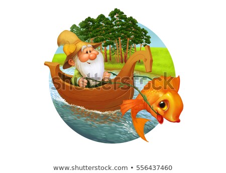 Stock photo: Funny Senior Cartoon Goldfish