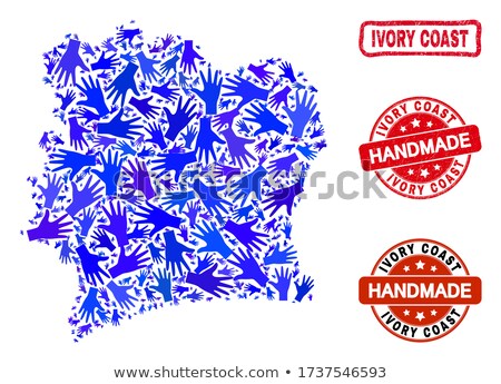 Foto stock: Stamp Imprint - Made In Coast Ivory