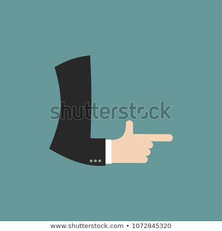 Stock photo: L Letter Businessman Hand Font It Shows Finger Print Arm Symbo