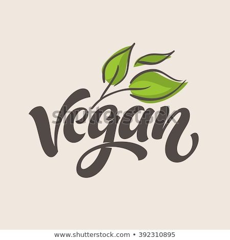 Foto d'archivio: Eco Nature Vegan Bio Food Logos Handwritten Lettering Vector Elements For Labels Logos Badges