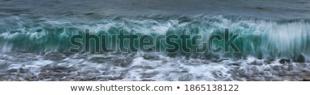 Stock fotó: Emerald Green Stone Pebbles As Abstract Background Texture Land