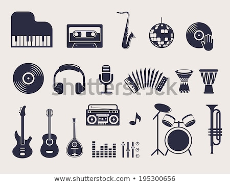 [[stock_photo]]: Jazz And Blues Icons Set