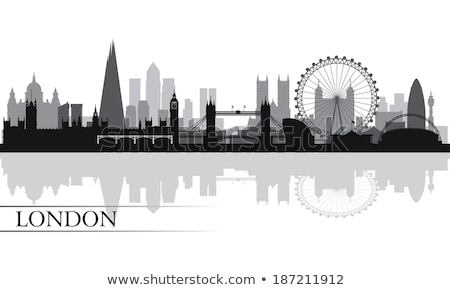 Foto stock: London Skyline Panorama Illustration