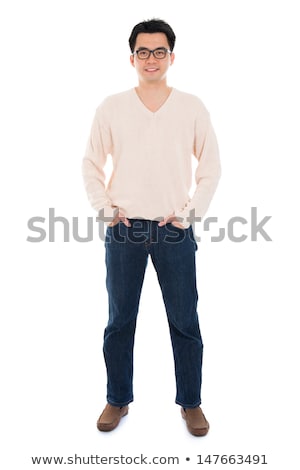 Foto stock: Front View Full Body Asian Man