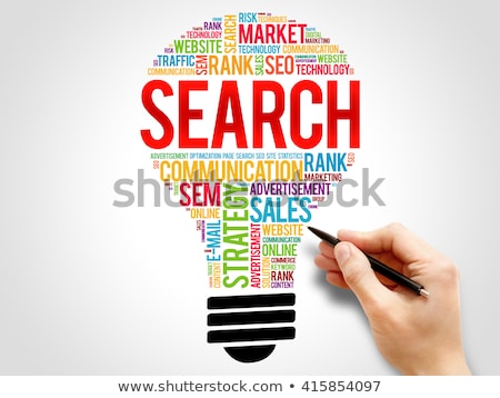 Stock photo: Bulb Seo Idea Search Engine Optimization Concept Design