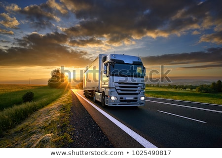 Stock fotó: Truck On The Road