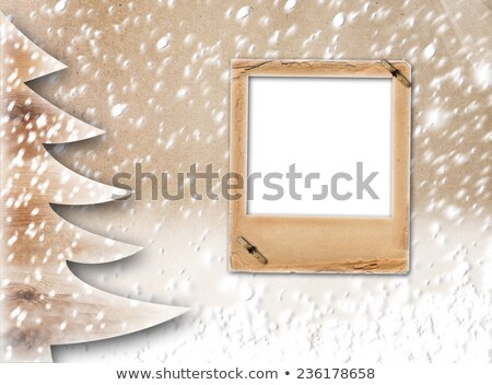 ストックフォト: Old Paper Slides On Snow Abstract Grunge Background