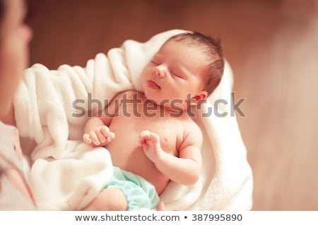 Stock photo: Close Up Cute New Born Baby