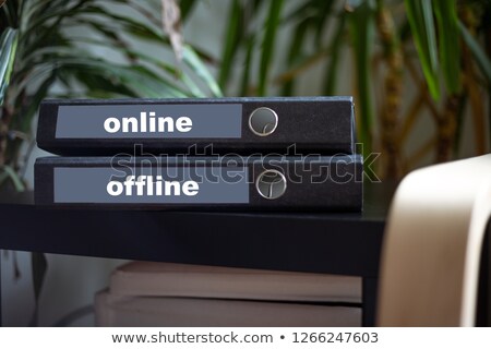 Stockfoto: Online And Offline Write On Folder