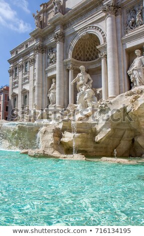 Foto d'archivio: Rome Italy Architectural Detail Of The Famous Fontana Di Trevi