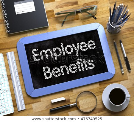 Stock photo: Small Chalkboard With Employee Benefits 3d Illustration