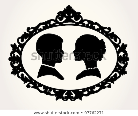 Zdjęcia stock: Wedding Bride And Groom Silhouette