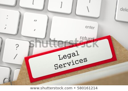 Stock fotó: Card Index With Legal Services 3d