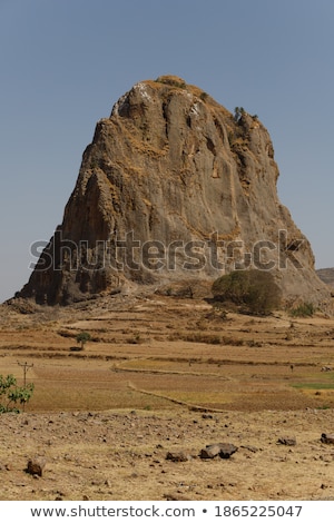 Stok fotoğraf: Steep Weathered Slopes Of Orange Mountains