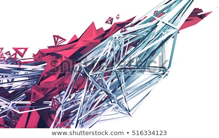 Foto stock: Distorted Low Poly Backdrop With Sharp Lines 3d