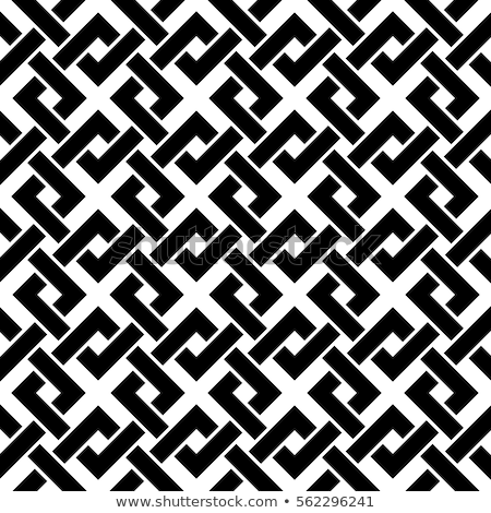 ストックフォト: Weave Seamless Pattern Stylish Repeating Texture Black And White Geometric Vector Illustration