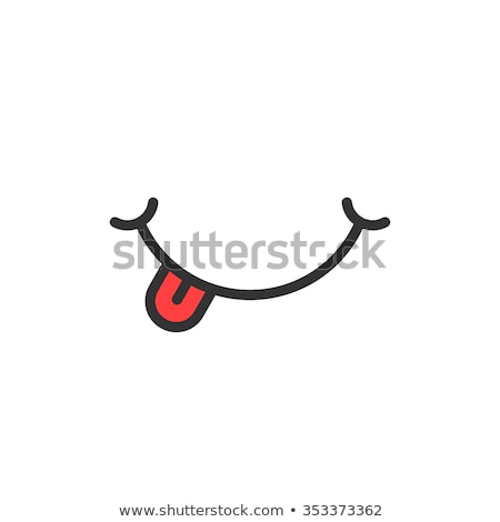 Zdjęcia stock: Lips Sticker Icon Illustration Emoji Style