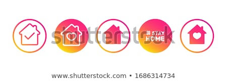 Stock fotó: Home Icon Vector Illustration