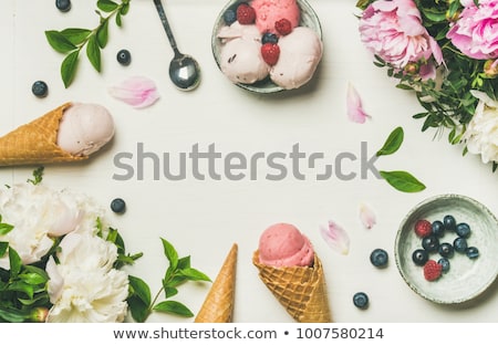 Stock photo: Bouquet Of Pink Carnation On Light Turquoise Wooden Background