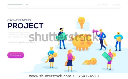 Foto stock: Drawing Together An Idea Crowdsourcing Concept