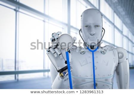 ストックフォト: Humanoid Robot Medical Assistant Stethoscope