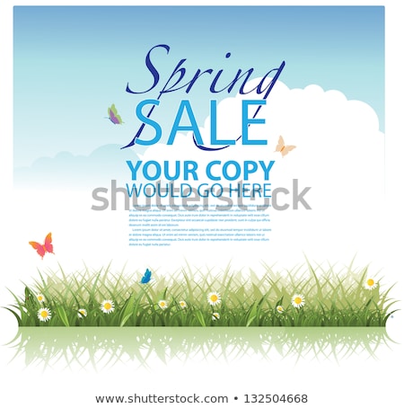 ストックフォト: Spring Sale Colorful Web Page With Flower Vector