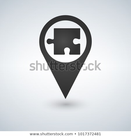 Foto d'archivio: Puzzle Vector Icon White And Black Web Pointer For Webdesign An