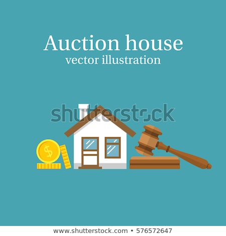 ストックフォト: Auction House Concept Vector Illustration