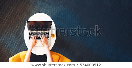 Stok fotoğraf: Person Work On Relax On Laptop