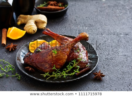 Stock fotó: Roasted Crispy Duck Leg