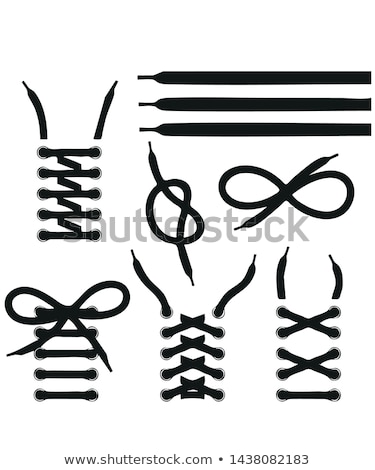 Stock photo: Vector Shoe Lace Black Symbol