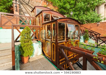 Foto stock: Funicular To Buda Castle In Budapest