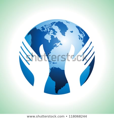 Stockfoto: Many Arms Of Children With Hands Holding Globe