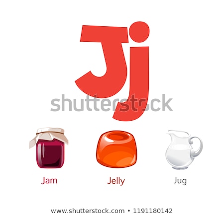 Foto stock: Flashcard Letter J Is For Jug