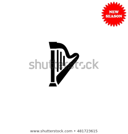 Stockfoto: Cartoon Harp Icon