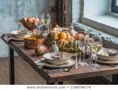 Stok fotoğraf: Autumn Table Setting