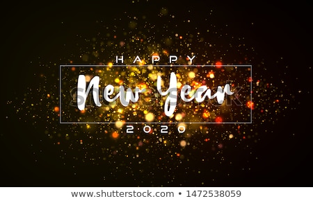 Stock photo: Glowing Colorful Christmas Lights For Xmas Holiday And Happy New Year Greeting Cards Design On Shiny