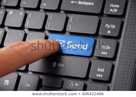 ストックフォト: Hand Finger Press Business Mail Key